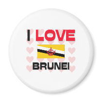 I Love Brunei magnets by tshirtshirts I Love Brunei magnets
