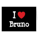 I love Bruno heart custom personalized cards