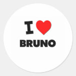 I love Bruno Round Sticker
