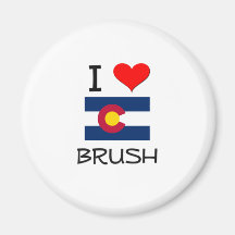 I Love BRUSH Colorado Refrigerator Magnet