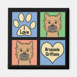 I Love Brussels Griffons Fridge Magnet