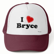 I Love Bryce hats by Name_Gear I Love Bryce hats