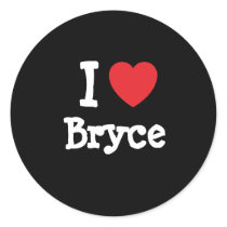 I love Bryce heart custom personalized stickers by funnycustomtshirts I love Bryce heart custom personalized stickers