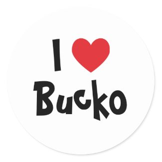 I Love Bucko sticker