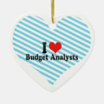 I Love Budget Analysts Christmas Ornament