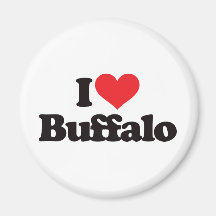 I Love Buffalo Refrigerator Magnet