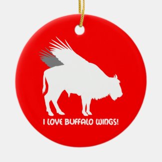 I love buffalo wings christmas ornaments