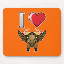 I Love Buffalo Wings mousepads