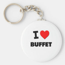 I Love Buffet Keychains