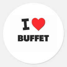 I Love Buffet Stickers
