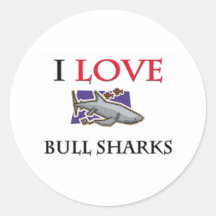 I Love Bull Sharks Sticker