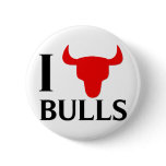 I Love Bulls buttons