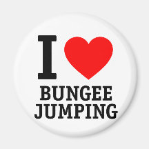 I Love Bungee Jumping Fridge Magnet