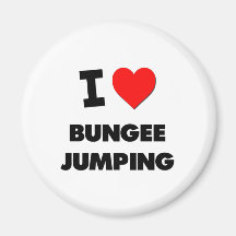 I Love Bungee Jumping Magnet