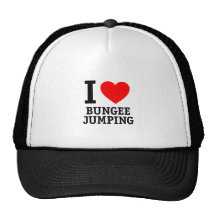 I Love Bungee Jumping Mesh Hat
