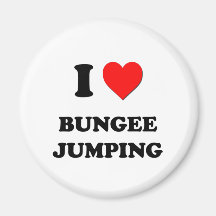 I Love Bungee Jumping Refrigerator Magnets