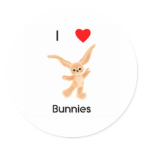 I love bunnies stickers