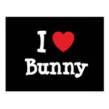 I love Bunny heart T-Shirt Post Cards