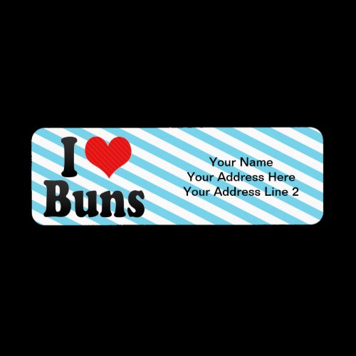 I Love Buns Return Address Label