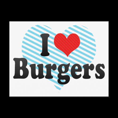 I Love Burgers Postcards