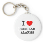 I Love Burglar Alarms keychains