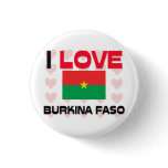 I Love Burkina Faso Pinback Button