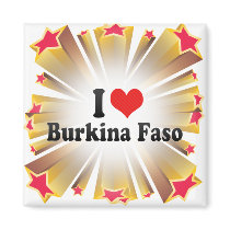 I Love Burkina Faso Fridge Magnets