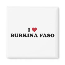 I Love Burkina Faso Magnets