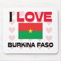 I Love Burkina Faso mousepads