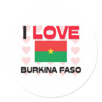 I Love Burkina Faso stickers