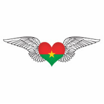 I Love Burkina Faso -wings Acrylic Cut Outs