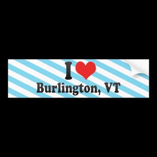 I Love Burlington, VT Bumper Stickers