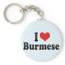 I Love Burmese Keychain