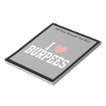 I Love Burpees, Fitness Memo Pads