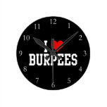 I Love Burpees, Fitness Round Clocks