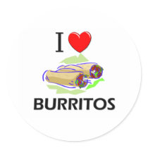 I Love Burritos stickers