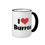 I Love Burros Coffee Mugs