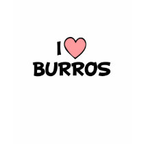 I Love Burros Design t-shirts