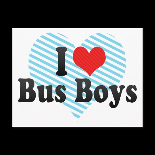 I Love Bus Boys Post Card