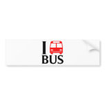 I Love Bus | I Love The Bus | Bus Bumper Stickers