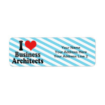 I Love Business Architects Return Address Labels