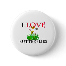 I Love Butterflies buttons