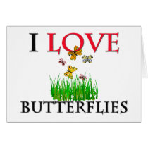 I Love Butterflies cards