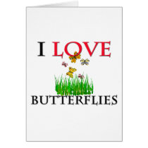 I Love Butterflies cards