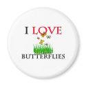 I Love Butterflies magnets by tshirtshirts I Love Butterflies magnets