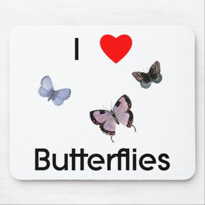 I love butterflies Mousepad by towalj