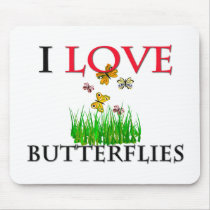 I Love Butterflies mousepads