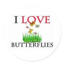 I Love Butterflies stickers by tshirtshirts I Love Butterflies stickers