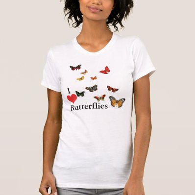 I love Butterflies Tee Shirt