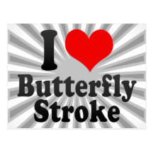 I love Butterfly Stroke Post Cards